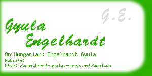 gyula engelhardt business card